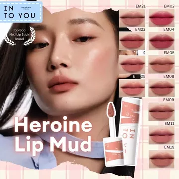 Màu phổ biến INTO YOU Shero Kem Bùn Siêu Lì Môi Má Son Lì Bền Màu Cao