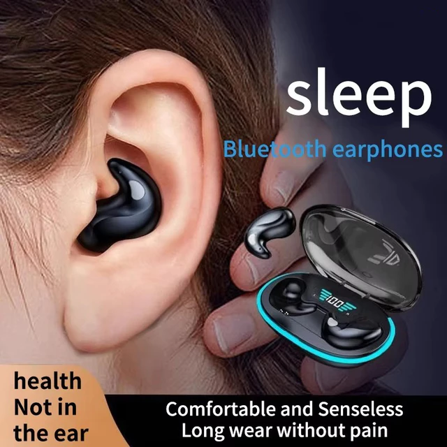 Tai nghe X55 Tai nghe không dây Tai nghe ngủ Bluetooth miniTWS Tai nghe ngủ HiFi 9D Âm thanh nổi Giảm tiếng ồn Tai nghe chống nước Độ trễ thấp có tai nghe micrô