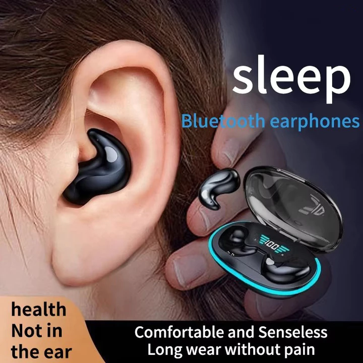 Tai nghe X55 Tai nghe không dây Tai nghe ngủ Bluetooth miniTWS Tai nghe ngủ HiFi 9D Âm thanh nổi Giảm tiếng ồn Tai nghe chống nước Độ trễ thấp có tai nghe micrô
