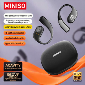 Tai nghe MINISO MS223 Tai nghe AI Translator Tai nghe mở Tai nghe Bluetooth 6.0 Tai nghe 40H Chơi Tai nghe ENC Giảm tiếng ồn Tai nghe thể thao HiFi