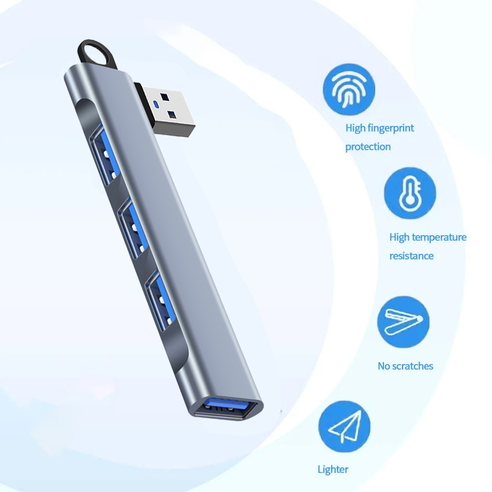 Cổng USB Hub Không Dây 4 Trong 1 Di Động Siêu Mỏng USB3.0 Docking Station Cho PC Laptop Notebook | BigBuy360 - bigbuy360.vn