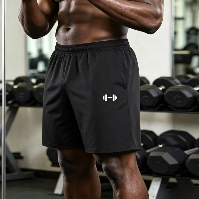 Quần short nam khô nhanh, quần thể thao nam, quần tập gym nam size lớn, quần đi biển nam, cạp chun rút dây polyester, quần short bốn tấc thể thao