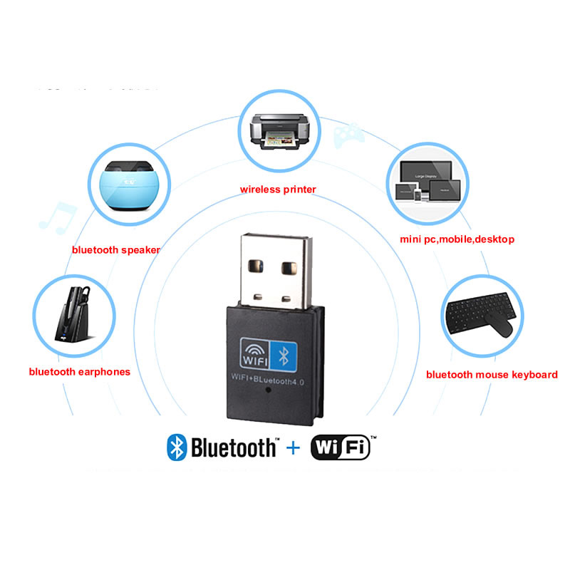 Mini USB Wifi Dongle 150Mbps Bluetooth 4.0 Bộ Chuyển Đổi Không Dây PC ...
