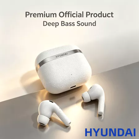 Tai nghe HYUNDAI T02Plus Tai nghe Đế điện thoại không dây Tai nghe Bluetooth 5.4 Thiết kế nhẹ Tai nghe trong suốt Cuộc gọi Tai nghe nhạc đi lại hàng ngày