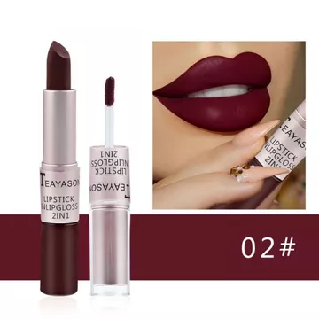 Son Tint 2 trong 1 Velvet Matte & Gloss Lip Tint: Son môi màu đỏ dài chống dính chống thấm nước