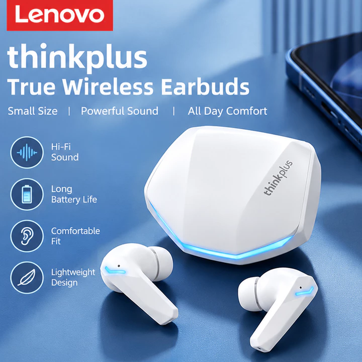 Tai nghe Lenovo Thinkplus Tai nghe không dây Tai nghe HiFi chống nước Bluetooth Tai nghe nhét tai âm thanh nổi trong tai có hộp sạc cho tai nghe nhạc