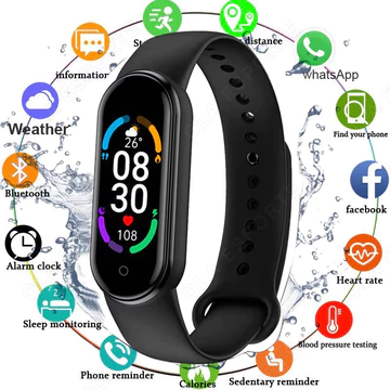 Vòng đeo tay thông minh M8, dành cho nam nữ, chất liệu silicon, đo nhịp tim, mặt đồng hồ đa dạng, theo dõi sức khỏe, đo huyết áp, vòng tay thể thao, so tài với M7 M6