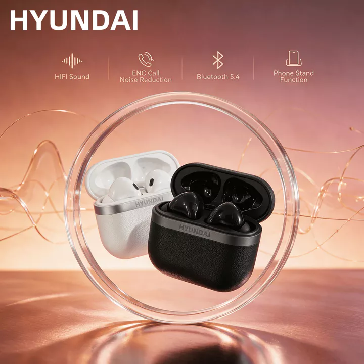 Tai nghe HYUNDAI T02Plus Tai nghe Tai nghe Bluetooth Tai nghe tích hợp Đế điện thoại không dây Tuổi thọ pin dài Tai nghe Bass sâu Xem phim Âm nhạc