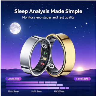 Vòng thông minh TechLife Smart Ring R09, đo nhịp tim, SpO2 chính xác, chống nước 5ATM