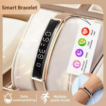 Vòng tay thông minh TechLife dành cho nữ Đồng hồ đeo tay thể thao chống nước theo dõi nhịp tim Sức khỏe Dây đeo cổ tay Đồng hồ thông minh