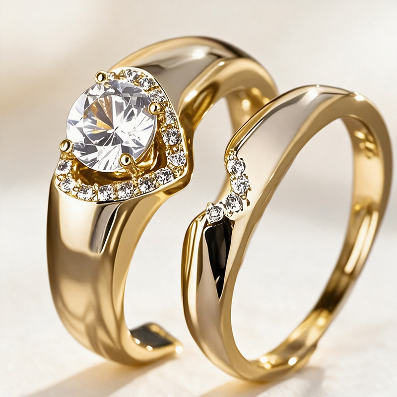 Gold-Plated Wedding Ring by Topick Fashion
