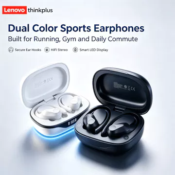 Tai nghe Lenovo LP75 Tai nghe Bluetooth không dây chống nước Tai nghe có độ trễ thấp Chế độ chơi Game Type-C Tai nghe sạc nhanh Tai nghe trò chơi di động Giải trí Tai nghe hàng ngày