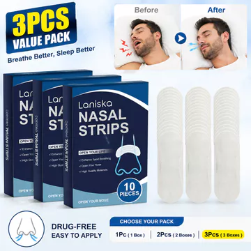 Miếng dán mũi ngủ Advanced Menthol & Vitamin E 30 miếng - Hỗ trợ hô hấp, chăm sóc mũi