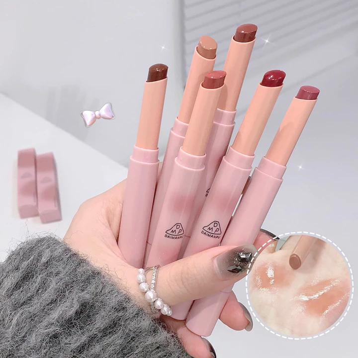 DAIMANPU Son môi thạch dưỡng ẩm kết hợp son dưỡng làm đầy môi, son bóng mịn, kích thước du lịch