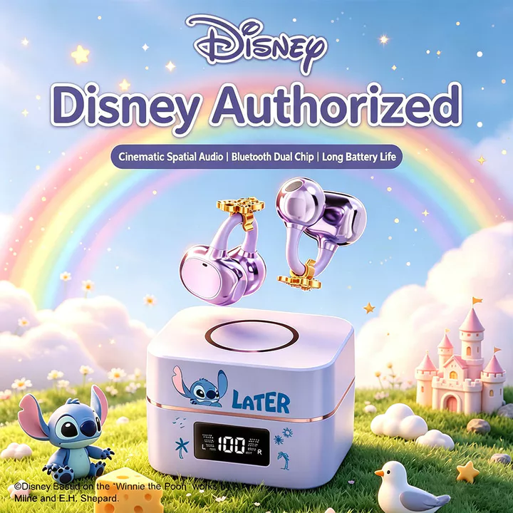 Tai nghe Disney A33 Tai nghe Tai nghe Tai nghe Tai nghe Thời trang Mới được nâng cấp Tai nghe Chip Bluetooth Tai nghe Đi lại hàng ngày Âm nhạc du lịch tích cực