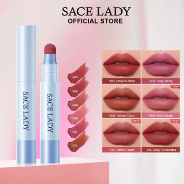 Bộ 2 Son SACE LADY dạng cushion lì, lâu trôi, kết cấu kem | Lựa chọn trang điểm giá rẻ chính hãng