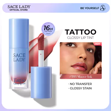 SACE LADY Son bóng xăm môi 16H lâu trôi, không lem, dưỡng ẩm, nhẹ môi