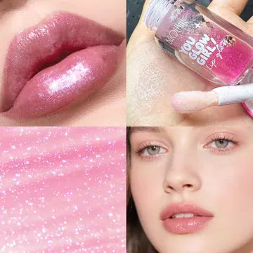 Son dưỡng môi dưỡng ẩm Shimmer, lọ trong suốt pha trộn với nhũ lấp lánh mịn, son bóng dưỡng môi dịu nhẹ lâu trôi sử dụng hàng ngày