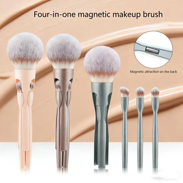 Cọ trang điểm 4 trong 1 nam châm đa năng – bộ đầu cọ kết hợp: cọ phấn phủ, cọ má hồng, cọ phấn mắt, cọ môi