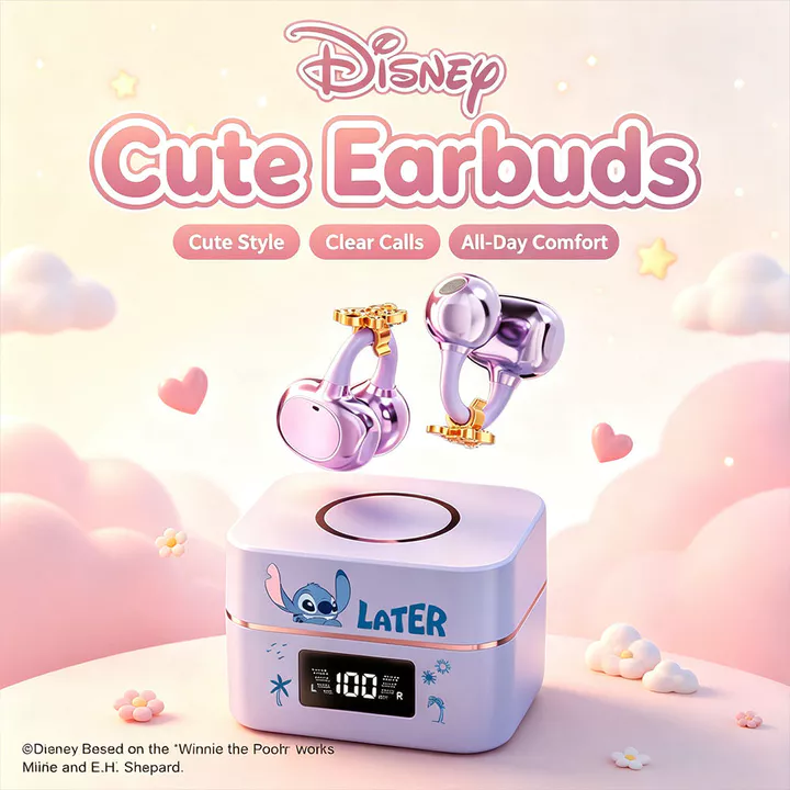 Tai nghe Disney A33 Tai nghe kẹp tai Tai nghe độ phân giải cao Tai nghe không dây Bluetooth Tai nghe nhỏ Gương đi lại hàng ngày cho tai nghe âm nhạc