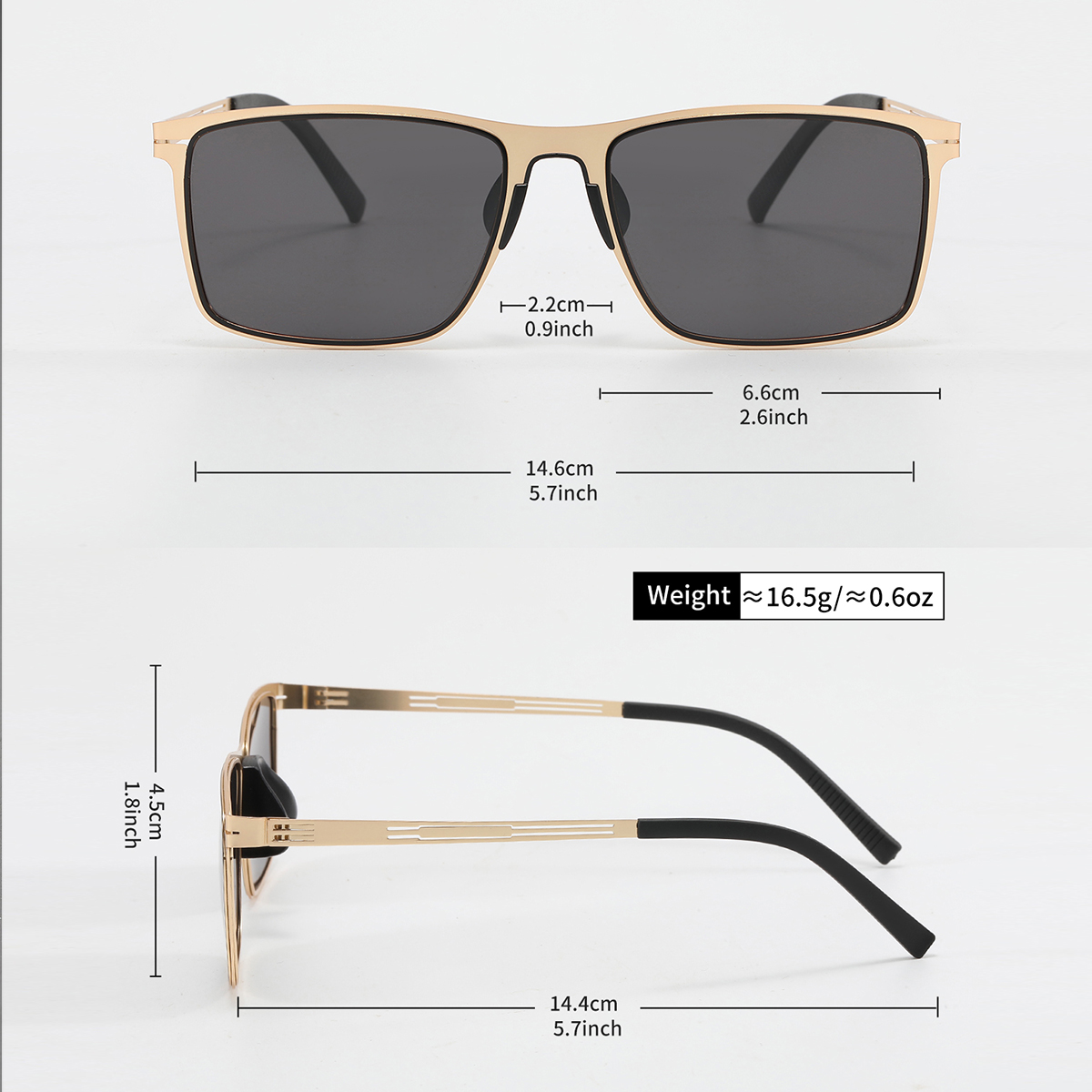 Kính râm vuông bảo vệ tia cực tím phân cực Unisex | BigBuy360 - bigbuy360.vn