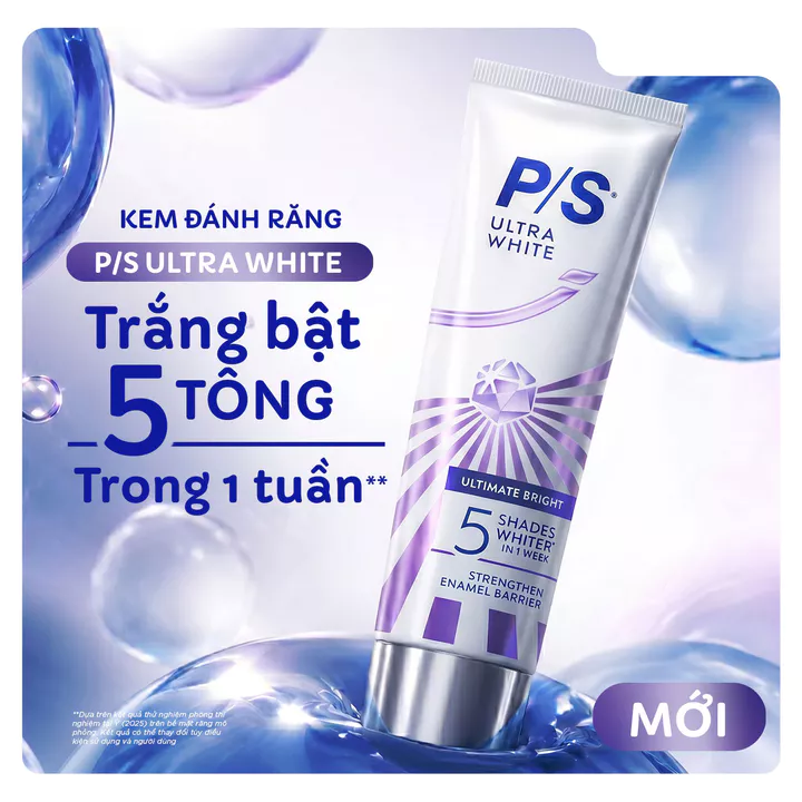 [MỚI] Kem đánh răng P/S Ultra White Trắng Bật 5 Tông 100g