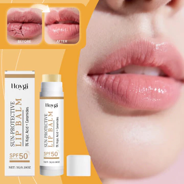Son dưỡng môi SPF cho môi thâm 5g | Chống nắng khoáng, dầu dừa, ceramide | Axit Kojic, dưỡng môi hàng ngày, dưỡng ẩm