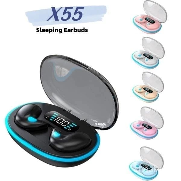 X55 Tai Nghe Ngủ Không Dây Bluetooth 5.4 Tai Nghe Màn Hình LED Hi-fi Stereo Chống Thấm Nước Chống Ồn-Canceling Tai Nghe Âm Bass Sâu Âm Nhạc Acoustic Rõ Ràng Độ Nét Cao | BigBuy360 - bigbuy360.vn