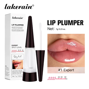 Lakerain Son Bóng Làm Dày Môi – Acid Hyaluronic Tăng Thể Tích Tức Thì, Làm Mịn Nếp Nhăn Môi, 6 Màu Không Dính, Dưỡng Ẩm Lâu Dài Cho Đôi Môi Dày Hơn Mềm Mại Hơn (Thân Thiện Cho Người Mới)