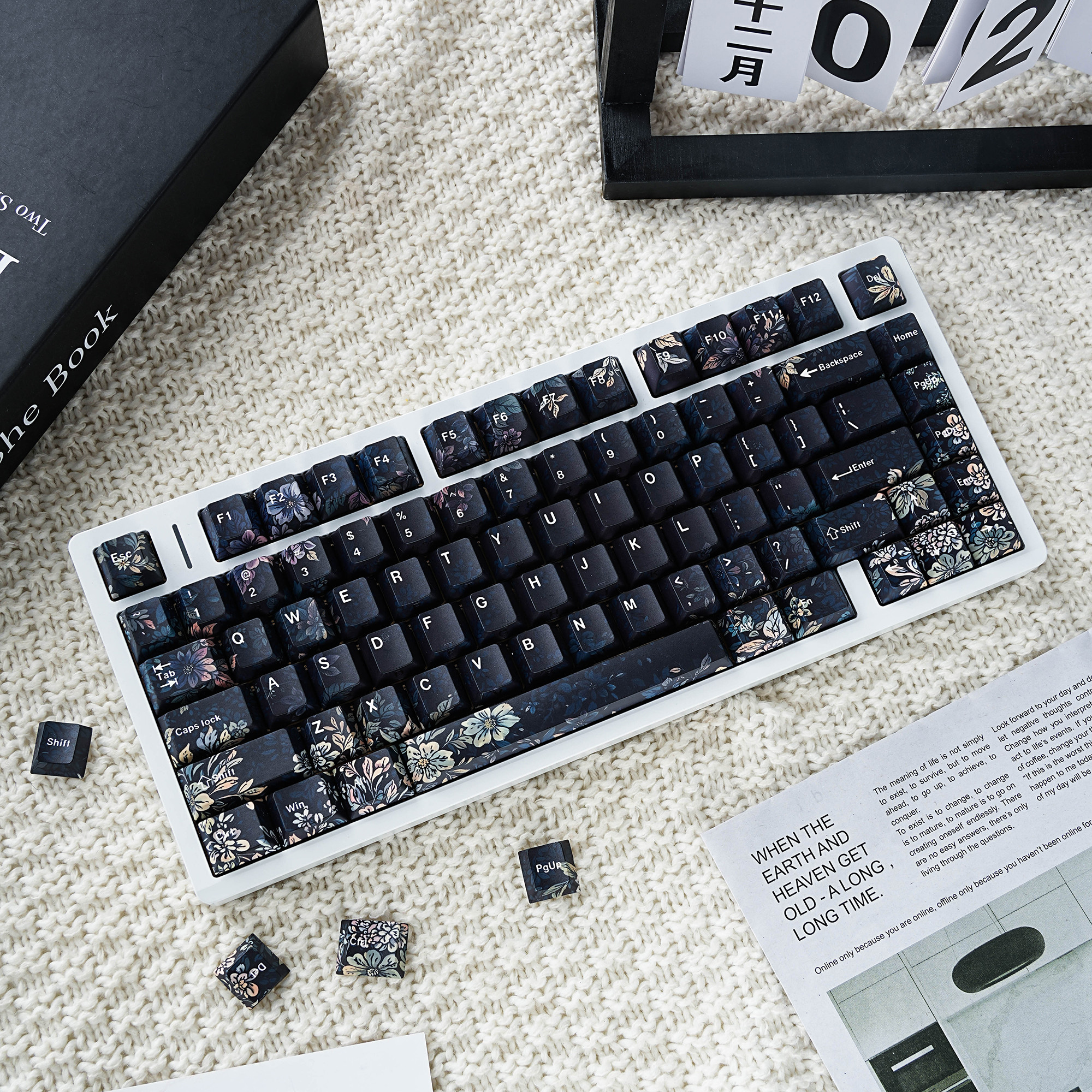 Keycap Anxiang Pbt in profile Cherry, in xuyên LED, in chìm, phù hợp ...