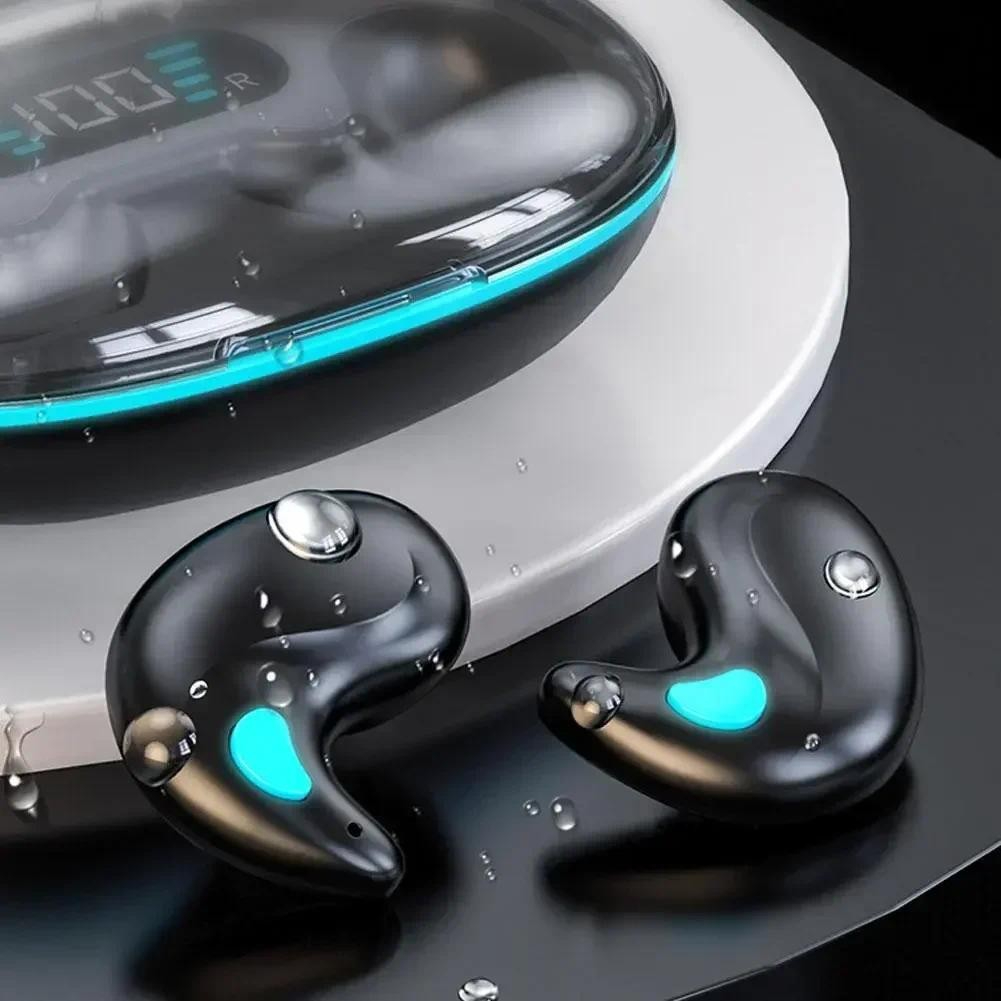 X55 Tai Nghe Ngủ Không Dây Bluetooth 5.4 Tai Nghe Màn Hình LED Hi-fi Stereo Chống Thấm Nước Chống Ồn-Canceling Tai Nghe Âm Bass Sâu Âm Nhạc Acoustic Rõ Ràng Độ Nét Cao | BigBuy360 - bigbuy360.vn