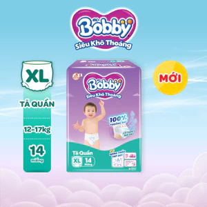Tã quần Bobby Siêu Khô Thoáng XL14
