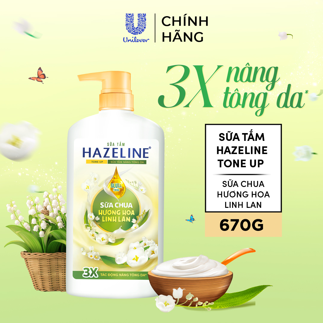 Sữa tắm Hazeline Tone Up Sữa Chua 670g | BigBuy360 - bigbuy360.vn