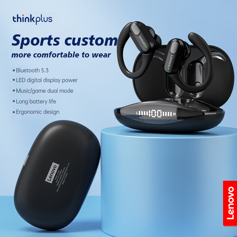  Tai nghe thể thao không dây Lenovo XT80, có micro, hiển thị pin LED, âm thanh nổi HiFi, Bluetooth 5.3, chống nước | BigBuy360 - bigbuy360.vn