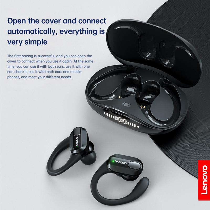  Tai nghe thể thao không dây Lenovo XT80, có micro, hiển thị pin LED, âm thanh nổi HiFi, Bluetooth 5.3, chống nước | BigBuy360 - bigbuy360.vn