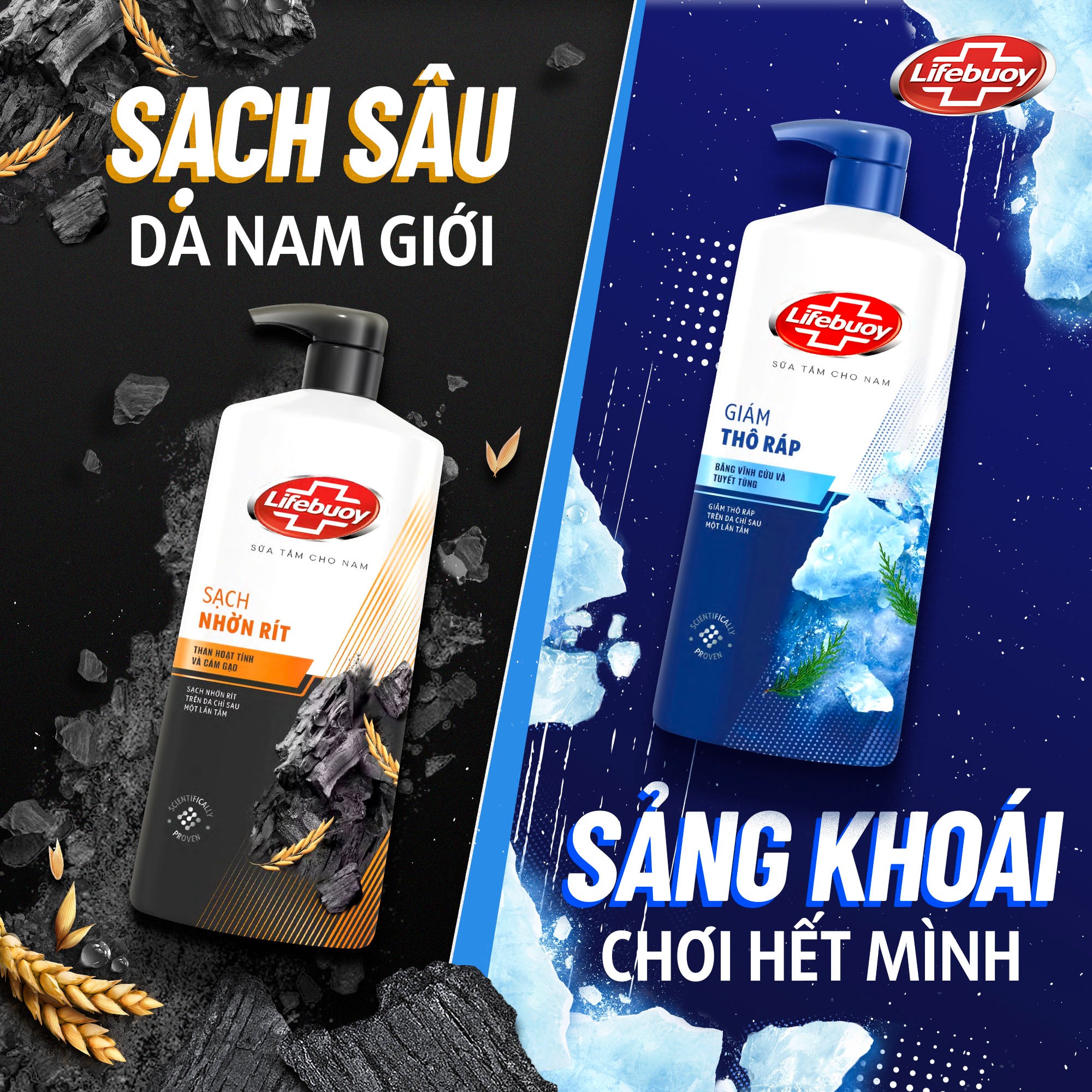 Sữa Tắm Lifebuoy 800gr Detox Và Sạch Sâu Khỏi Bụi Mịn Pm2.5 Detox 100% Từ Thiên Nhiên Diệt Khuẩn