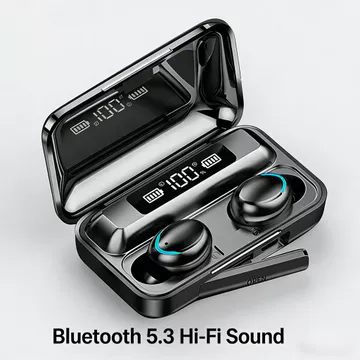 Tai nghe F9 Tai nghe Bluetooth Tai nghe Tai nghe Tai nghe Mic Vỏ sạc không dây Bass Stereo Tai nghe nhét tai Pin lớn Không trễ Chơi game Âm nhạc thể thao Giảm tiếng ồn Âm thanh HiFi