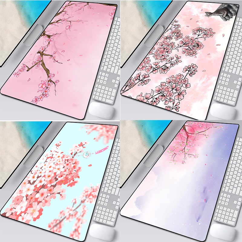 Miếng Lót Chuột Chơi Game Sakura Hoa Lớn XXL Mùa Xuân In Hình Anime Hoa Anh Đào Chuột Thảm Với Thảm Cao Su Tự Nhiên Khóa Cạnh Cho Game Thủ Để Bàn Pad