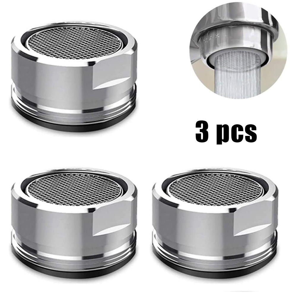 Bộ 3 vòi bếp lọc nước Bubbler 24mm, lưới thép không gỉ, phụ kiện thay thế