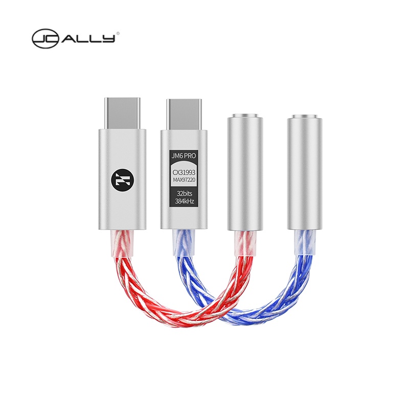 Bộ Chuyển Đổi Âm Thanh Kỹ Thuật Số JM6 Pro Type-C Sang 3.5mm Dual DAC CX31993 MAX97220