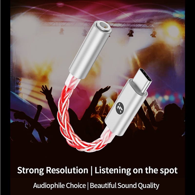Bộ Chuyển Đổi Âm Thanh Kỹ Thuật Số JM6 Pro Type-C Sang 3.5mm Dual DAC CX31993 MAX97220