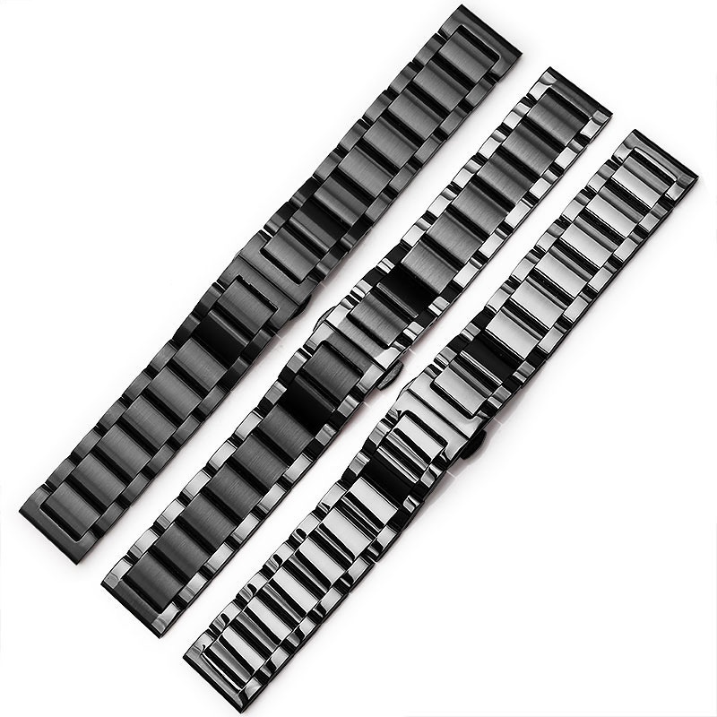 Dây Đeo Đồng Hồ Bằng Thép Không Gỉ Trơn Dày 18mm 20mm 22mm 24mm