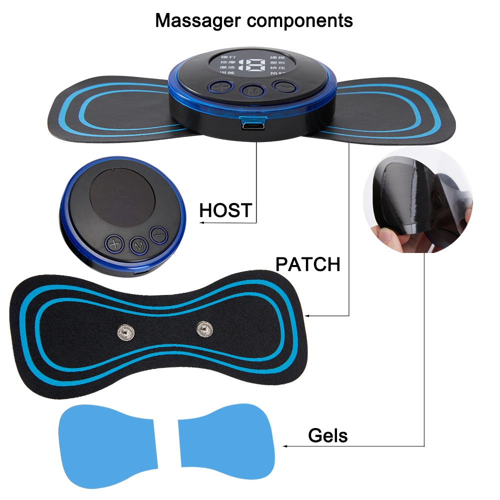 Bộ 5 Miếng Dán Massage Cổ Lưng Giảm Đau EMS Tens