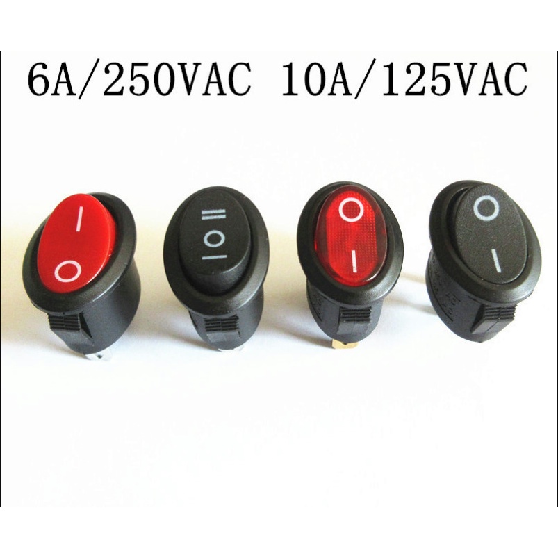 Ấm đun nước điện Ấm đun nước điện Rocker tròn có công tắc hình bầu dục Rocker nhẹ Hai / 3 chân 2 / Ba bánh răng 6A / 250V