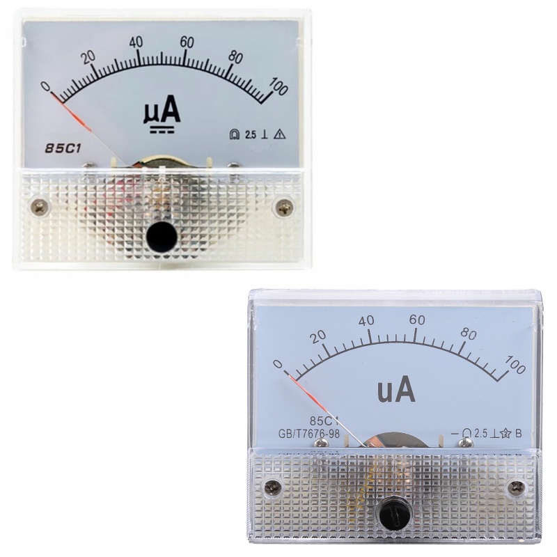 Pop professional analog amp panel meter ampe kế hiện tại 50ua 100ua 200ua 500ua