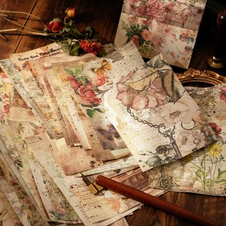 Bộ 100 Giấy Dán Dùng Trang Trí Sổ Tay Phong Cách Vintage