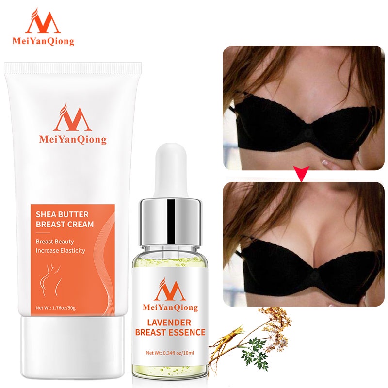 Ảnh MeiYanQiong Set mỹ phẩm chăm sóc ngực kem dưỡng bơ hạt mỡ 50g và tinh chất hoa oải hương mát xa 10ml 3