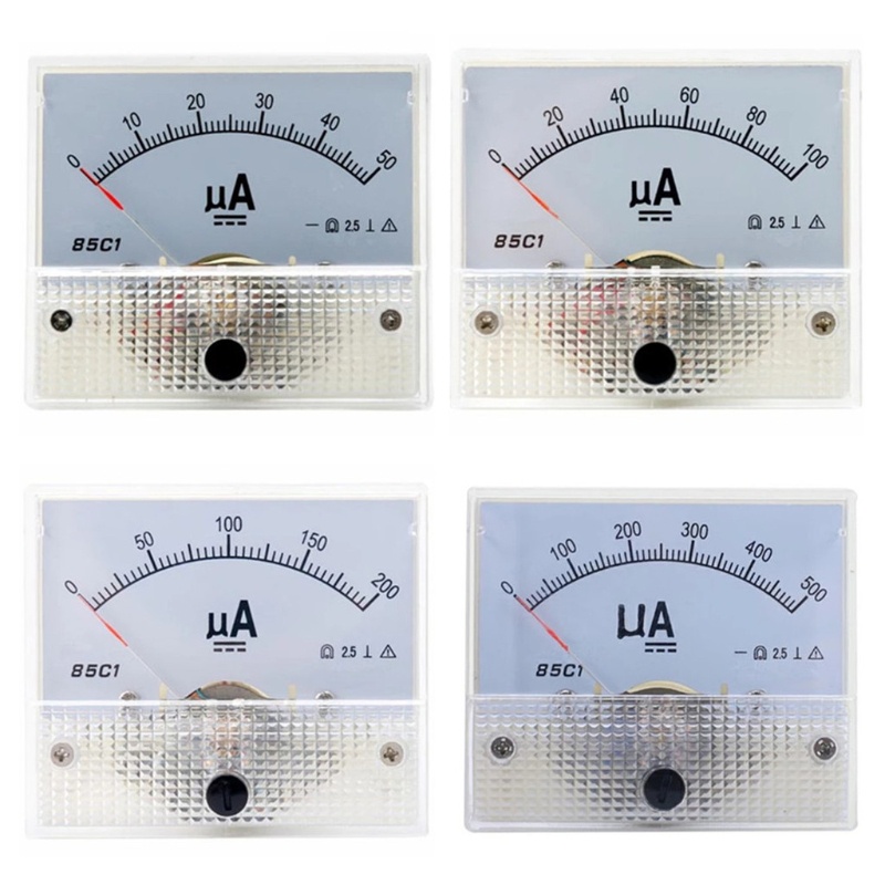 Pop professional analog amp panel meter ampe kế hiện tại 50ua 100ua 200ua 500ua