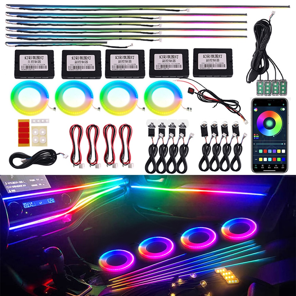 Dây Đèn LED RGB Bằng Acrylic Màu Cầu Vồng Độc Đáo Trang Trí Nội Thất Xe ...