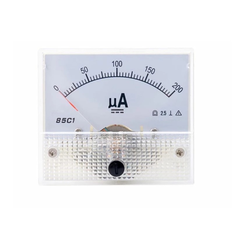 Pop professional analog amp panel meter ampe kế hiện tại 50ua 100ua 200ua 500ua